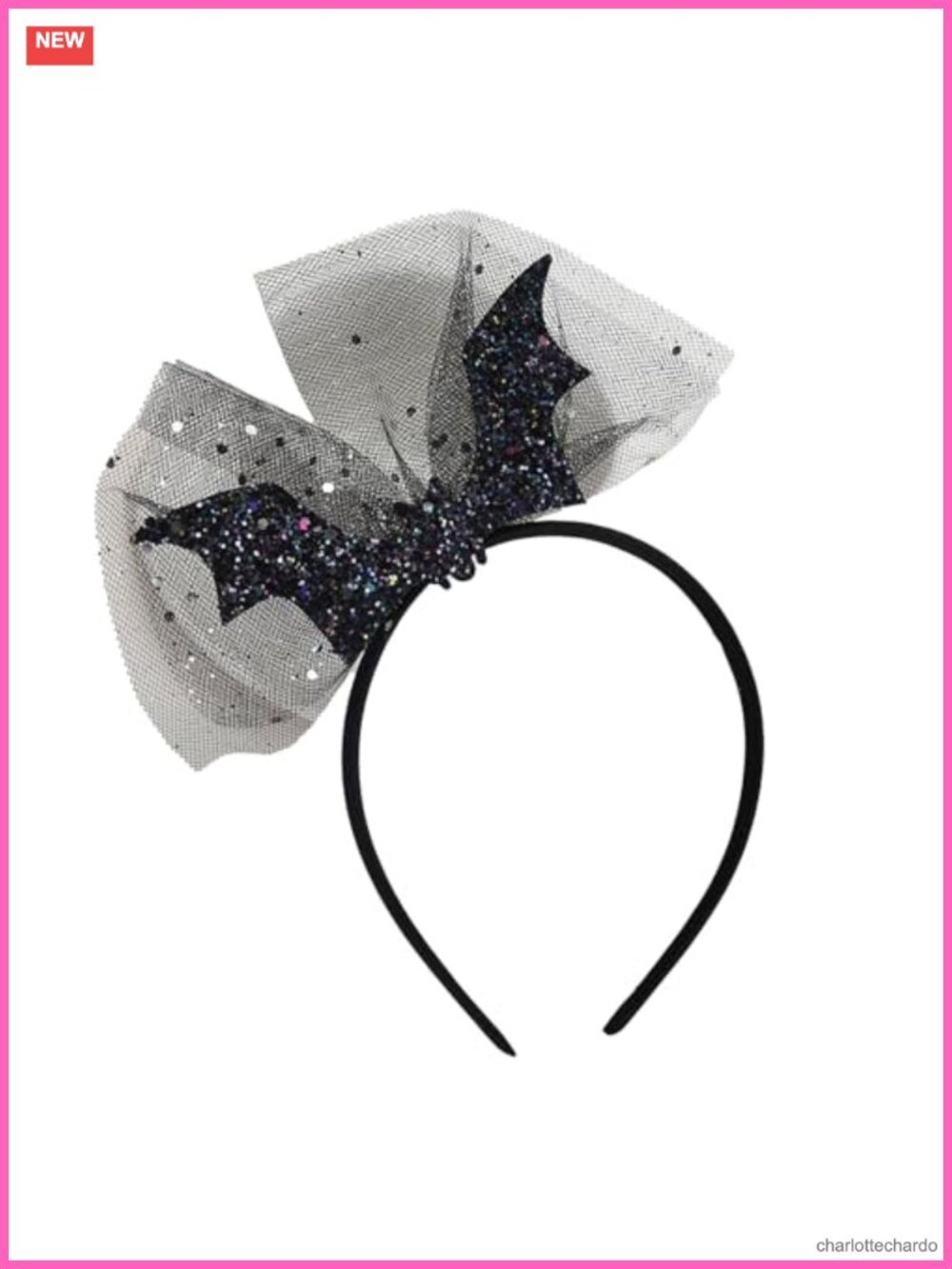 Plush Pumpkin Headband Glitter Bat Bow Halloween Hair Accessory Cosplay